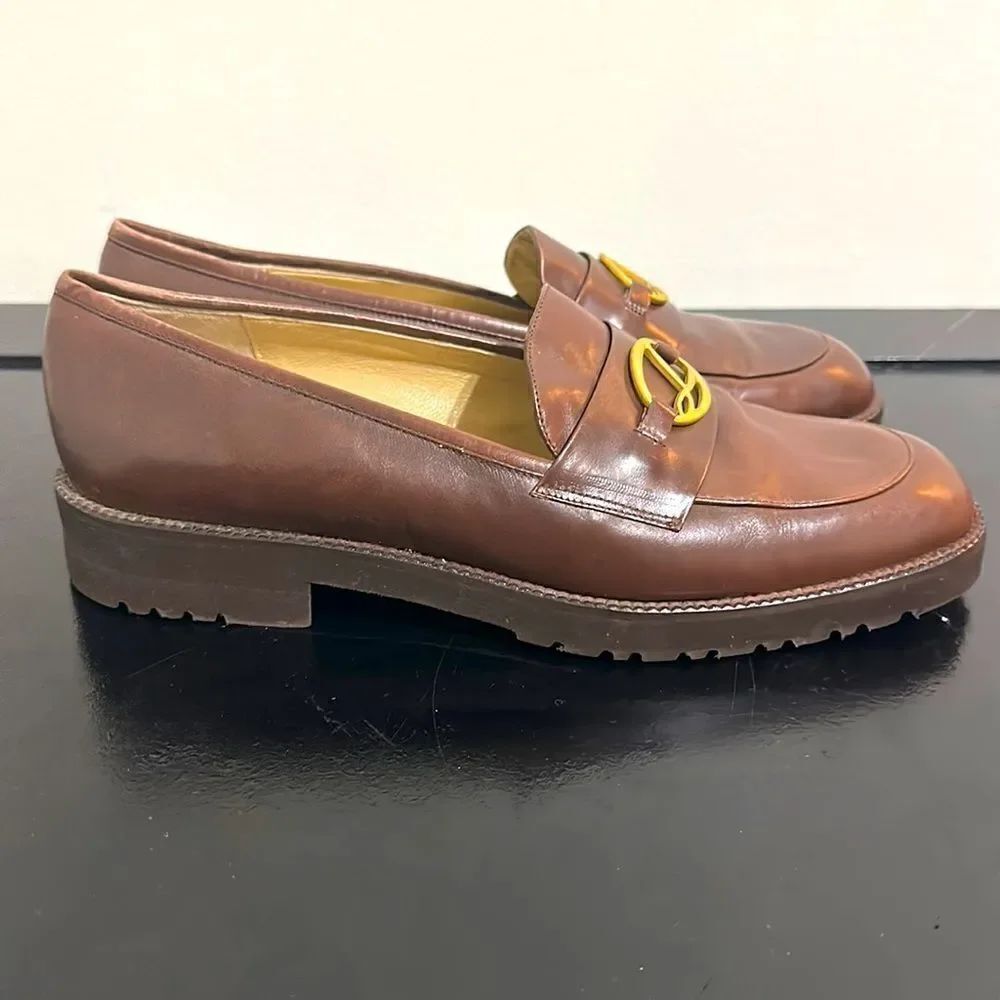 Lederer Vintage Brown Leather Loafers Sz 8B